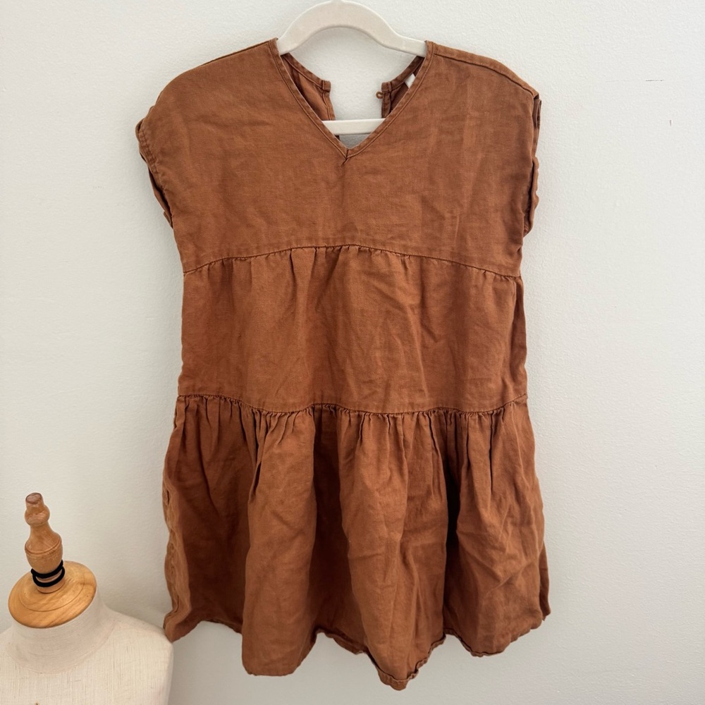 Brown Tiered Dress